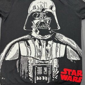Star Wars Black Knit Sweater Pullover – Large Front Graphic – Size M –